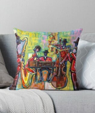 Band pillow - Band merch - Band apparel - Jazz Band Throw Pillow