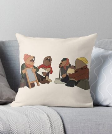 Band pillow - Band merch - Band apparel - Emmet Otters Jug Band Throw Pillow