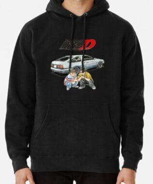 Japanese merch - Japanese clothing - Japanese apparel - Initial D Takumi and Itsuki Hoodie