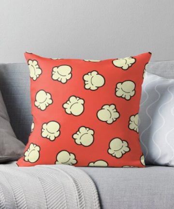 Movie pillow - Movie merch - Movie apparel - Popcorn Pattern Throw Pillow
