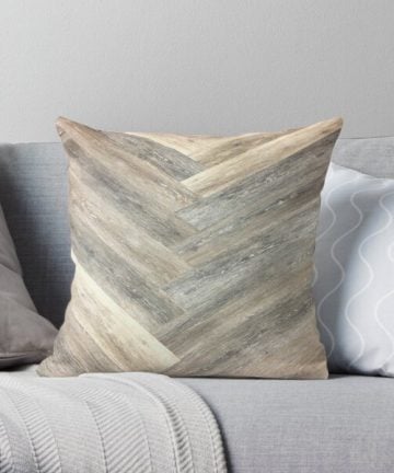 Patterns merch - Patterns apparel - contemporary Caramel brown grey Beige farmhouse barn wood Throw Pillow