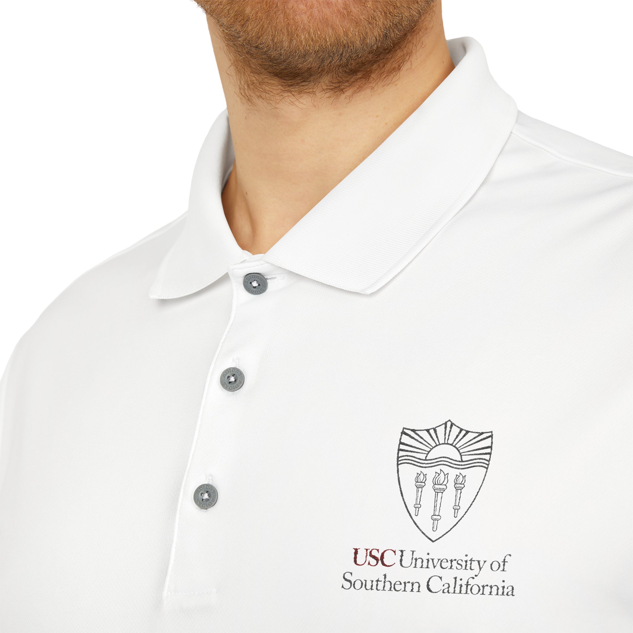 Adidas Embroidered University Of Southern California Premium Polo Adidas embroidered university of southern california premium polo