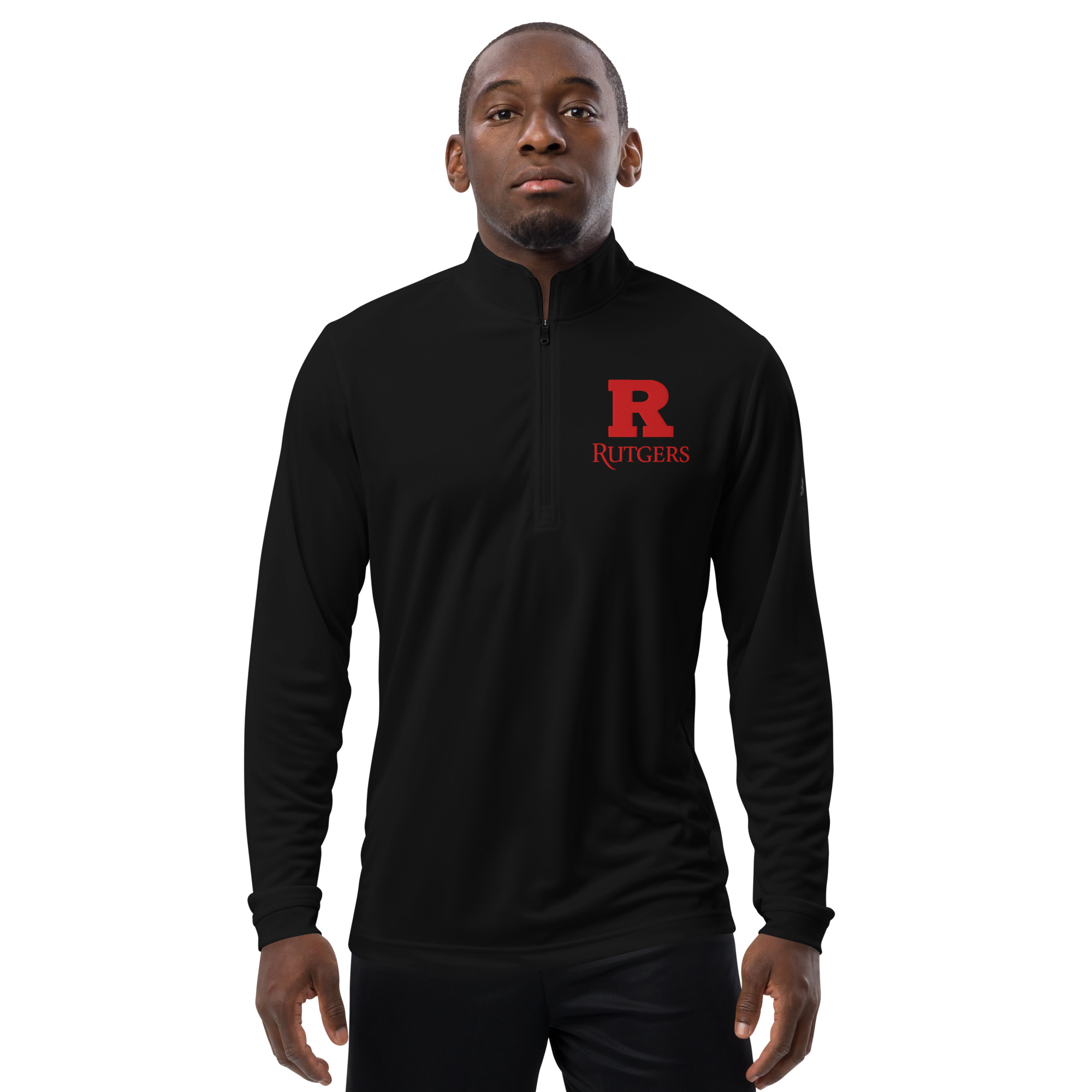 Adidas Embroidered Rutgers University Premium Quarter-Zip Pullover Adidas embroidered rutgers university premium quarter-zip pullover - image 3