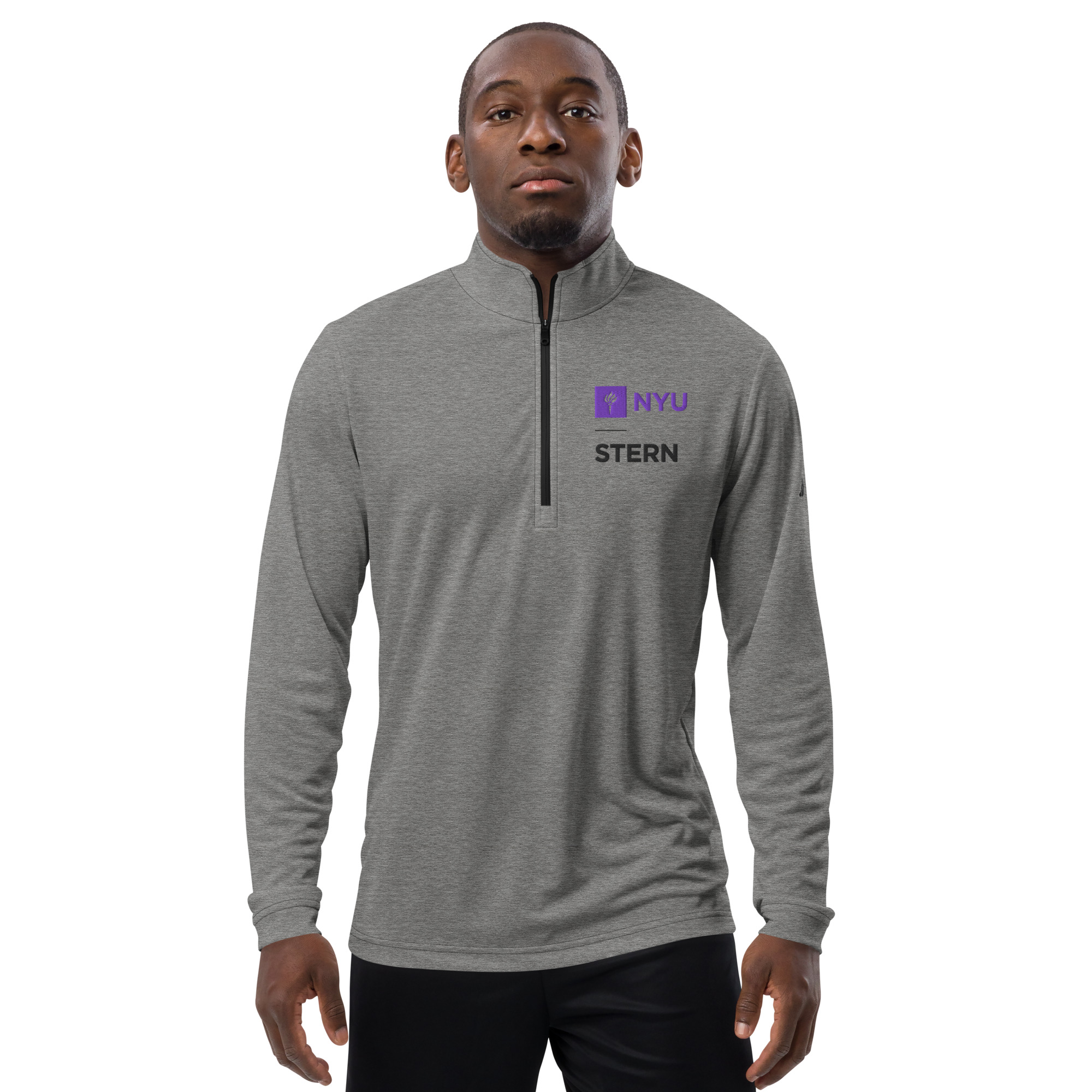 Adidas Embroidered Nyu Stern Premium Quarter-Zip Pullover Adidas embroidered nyu stern premium quarter-zip pullover - image 3