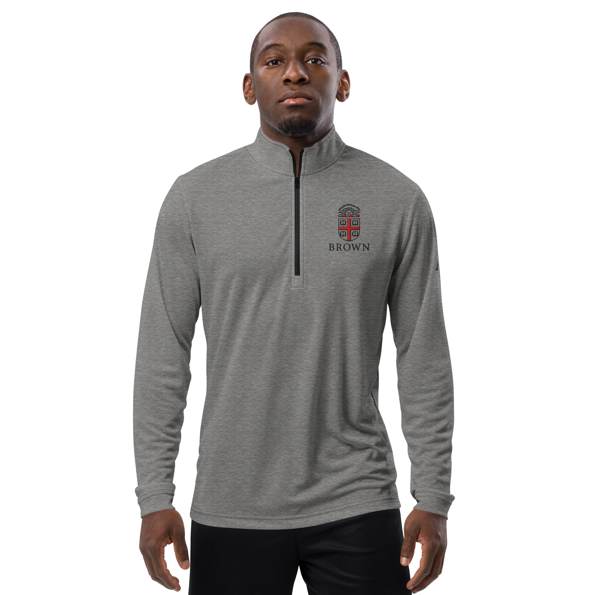 Adidas Embroidered Brown University Premium Quarter-Zip Pullover Adidas embroidered brown university premium quarter-zip pullover - image 3
