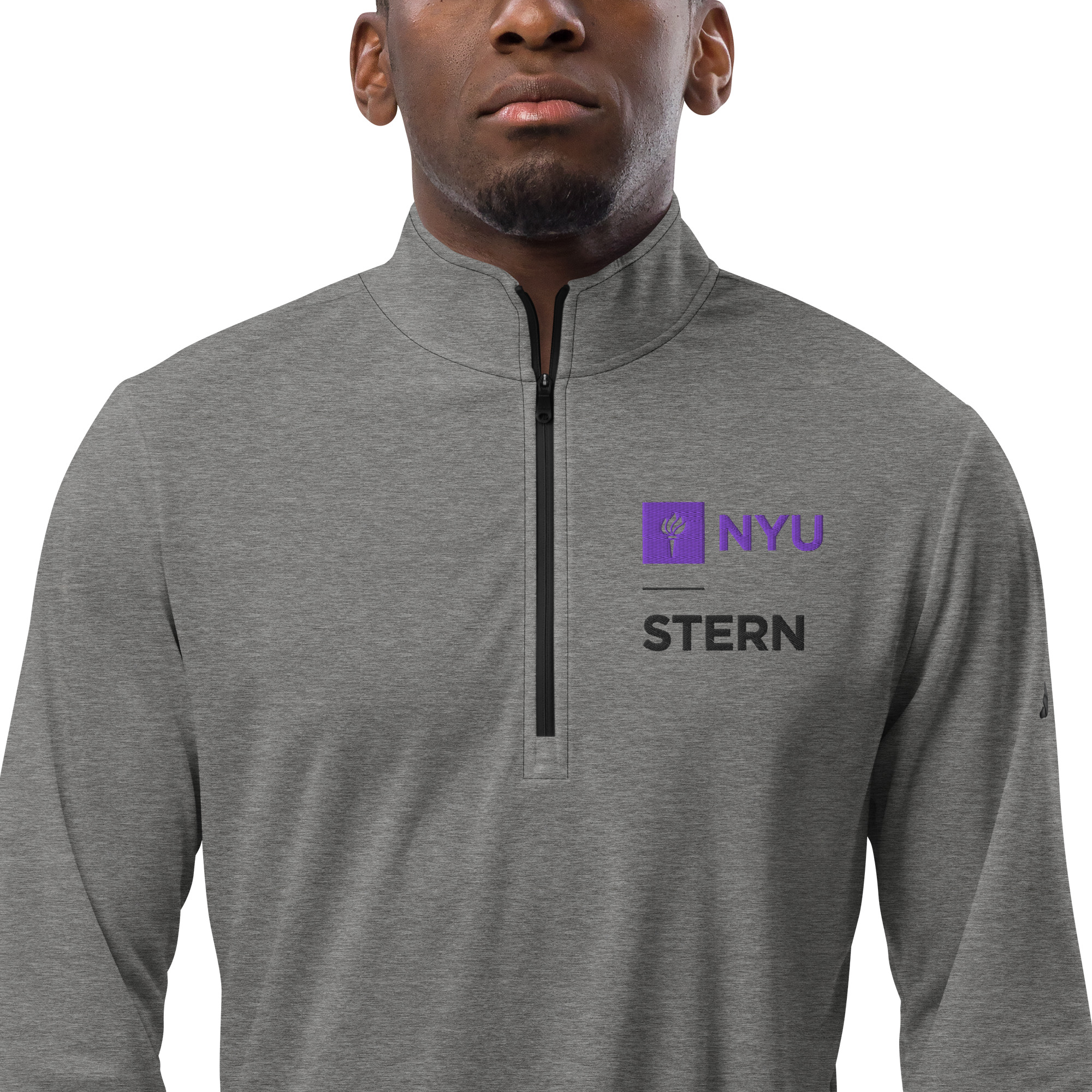 Adidas Embroidered Nyu Stern Premium Quarter-Zip Pullover Adidas embroidered nyu stern premium quarter-zip pullover - image 2