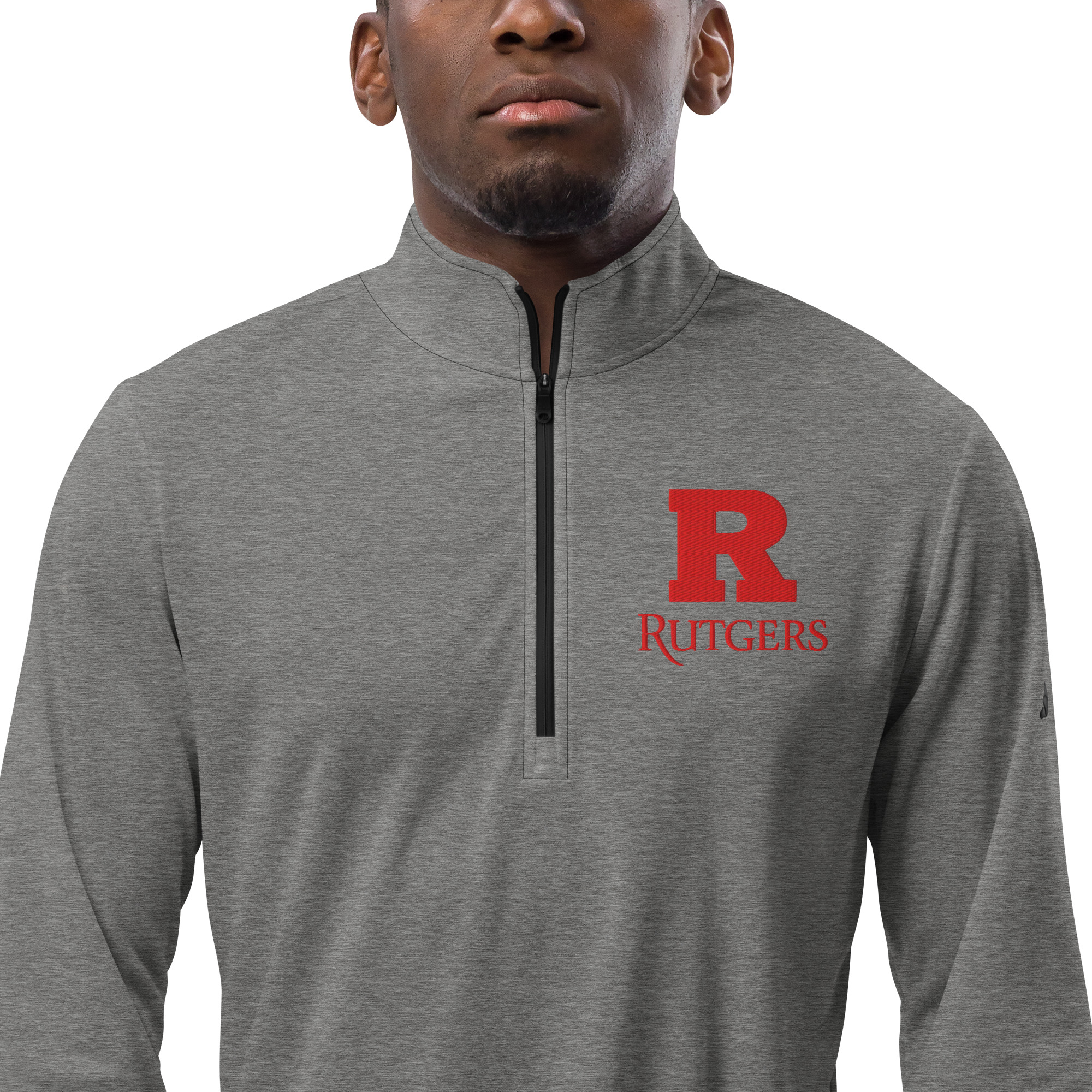 Adidas Embroidered Rutgers University Premium Quarter-Zip Pullover Adidas embroidered rutgers university premium quarter-zip pullover - image 4