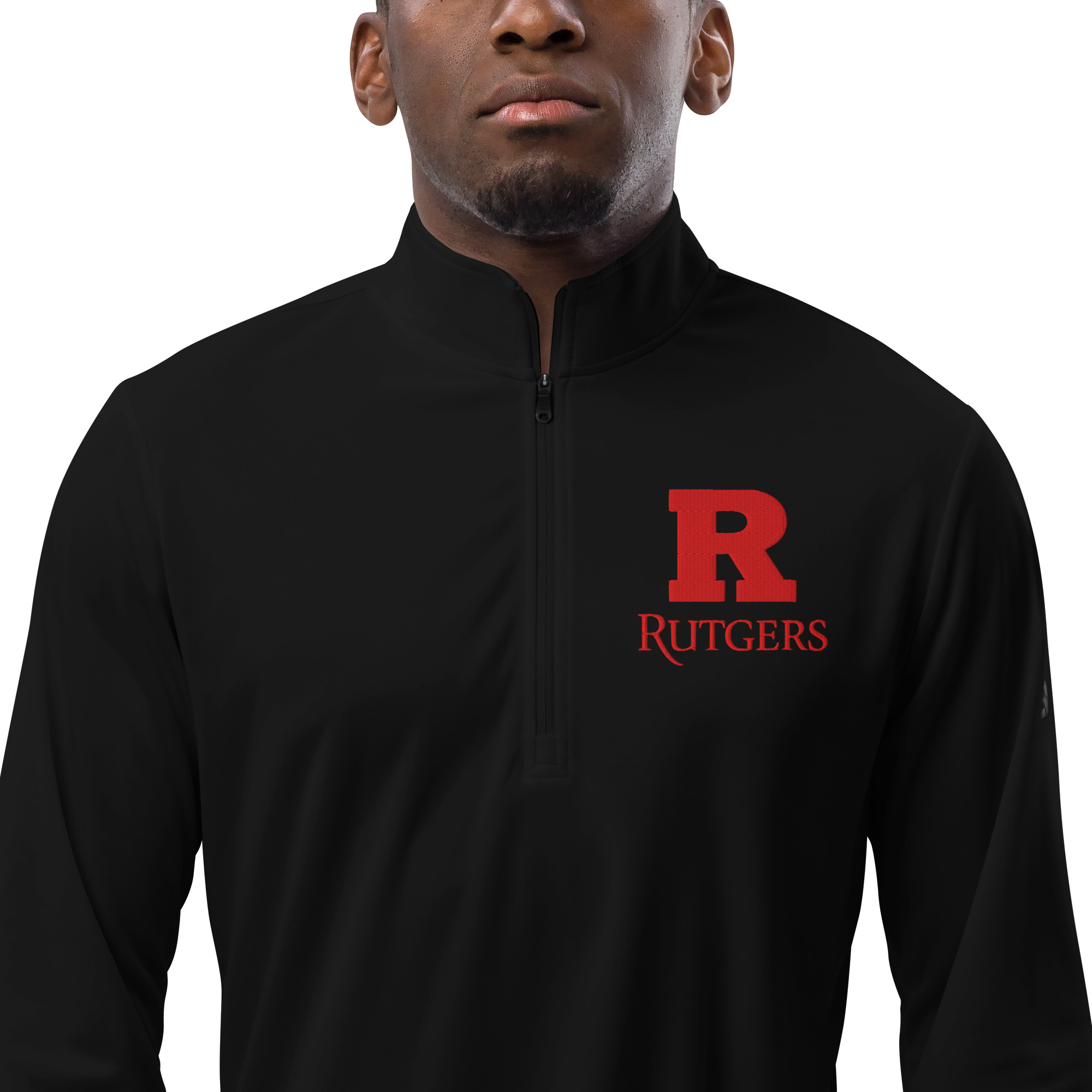 Adidas Embroidered Rutgers University Premium Quarter-Zip Pullover Adidas embroidered rutgers university premium quarter-zip pullover - image 2