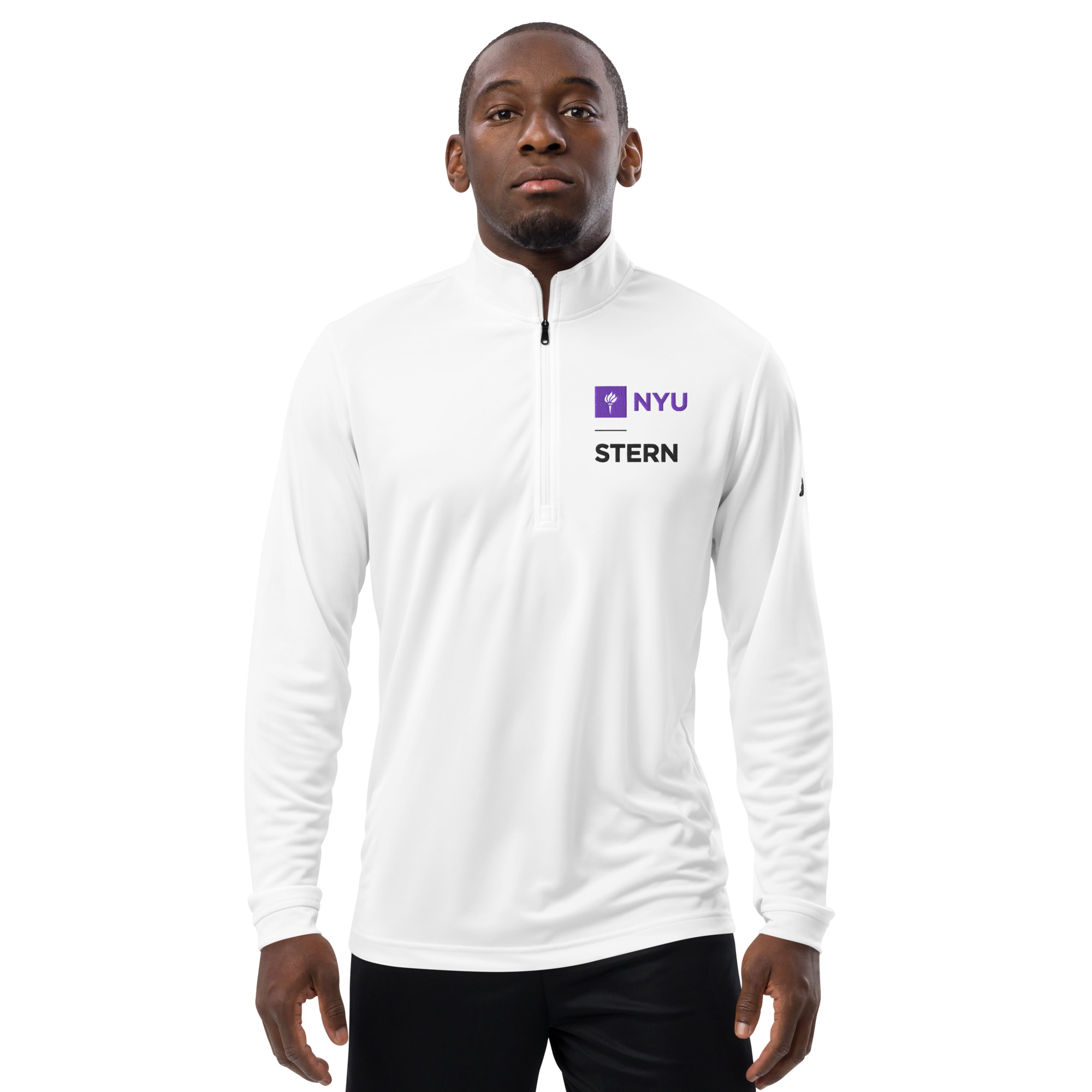 Adidas Embroidered Nyu Stern Premium Quarter-Zip Pullover Adidas embroidered nyu stern premium quarter-zip pullover - image 4