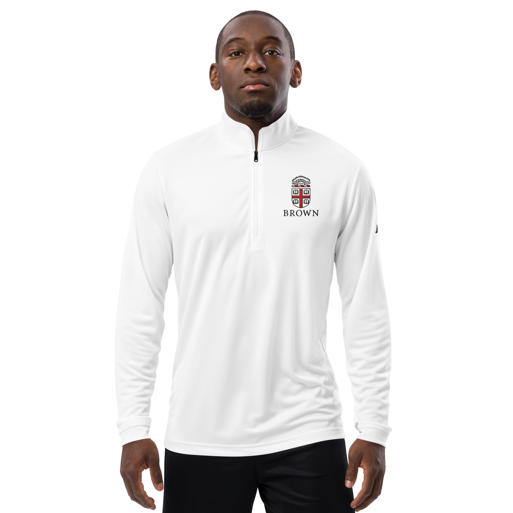 Adidas Embroidered Brown University Premium Quarter-Zip Pullover Adidas embroidered brown university premium quarter-zip pullover - image 4