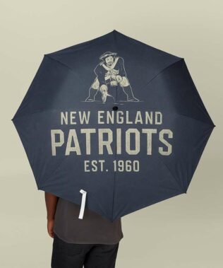 New England Patriots Vintage Umbrella - Navy