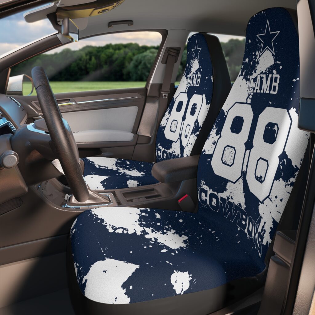 Ceedee Lamb No. 88 - Dallas Cowboys Car Seat Covers Ceedee lamb no. 88 - dallas cowboys car seat covers - image 2