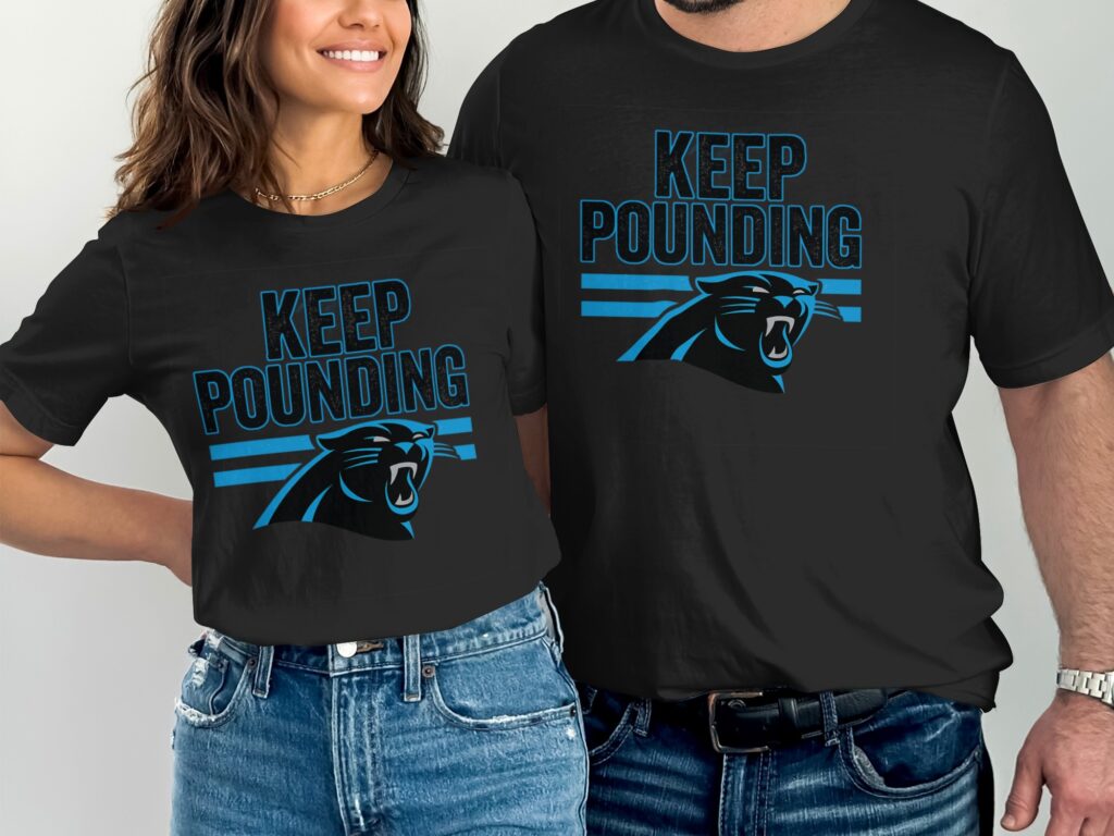 Carolina Panthers - Keep Pounding T-Shirt Carolina panthers - keep pounding t-shirt - image 4