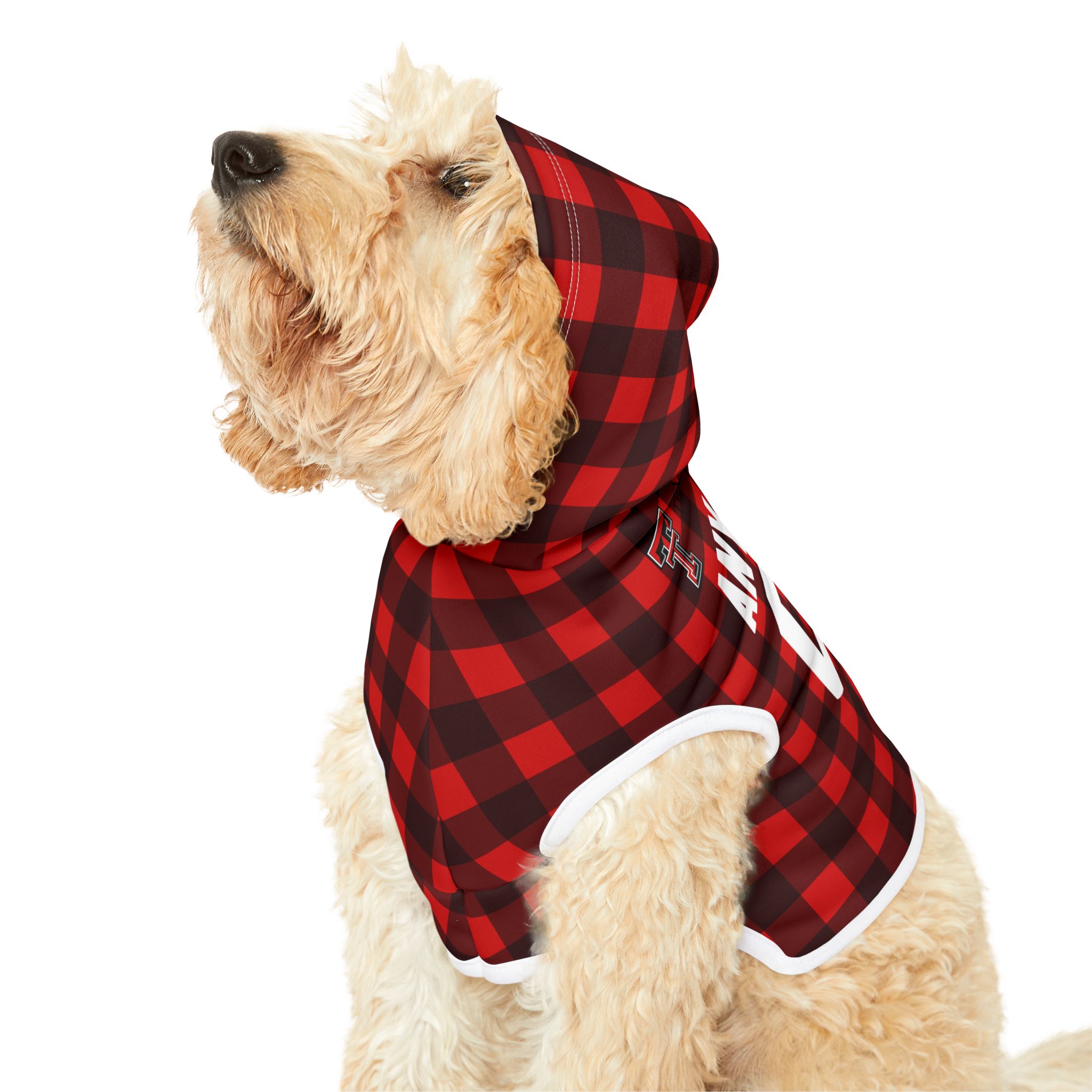 Texas Tech Red Raiders Custom Pet Hoode - Plaid Edition Texas tech red raiders custom pet hoode - plaid edition - image 4