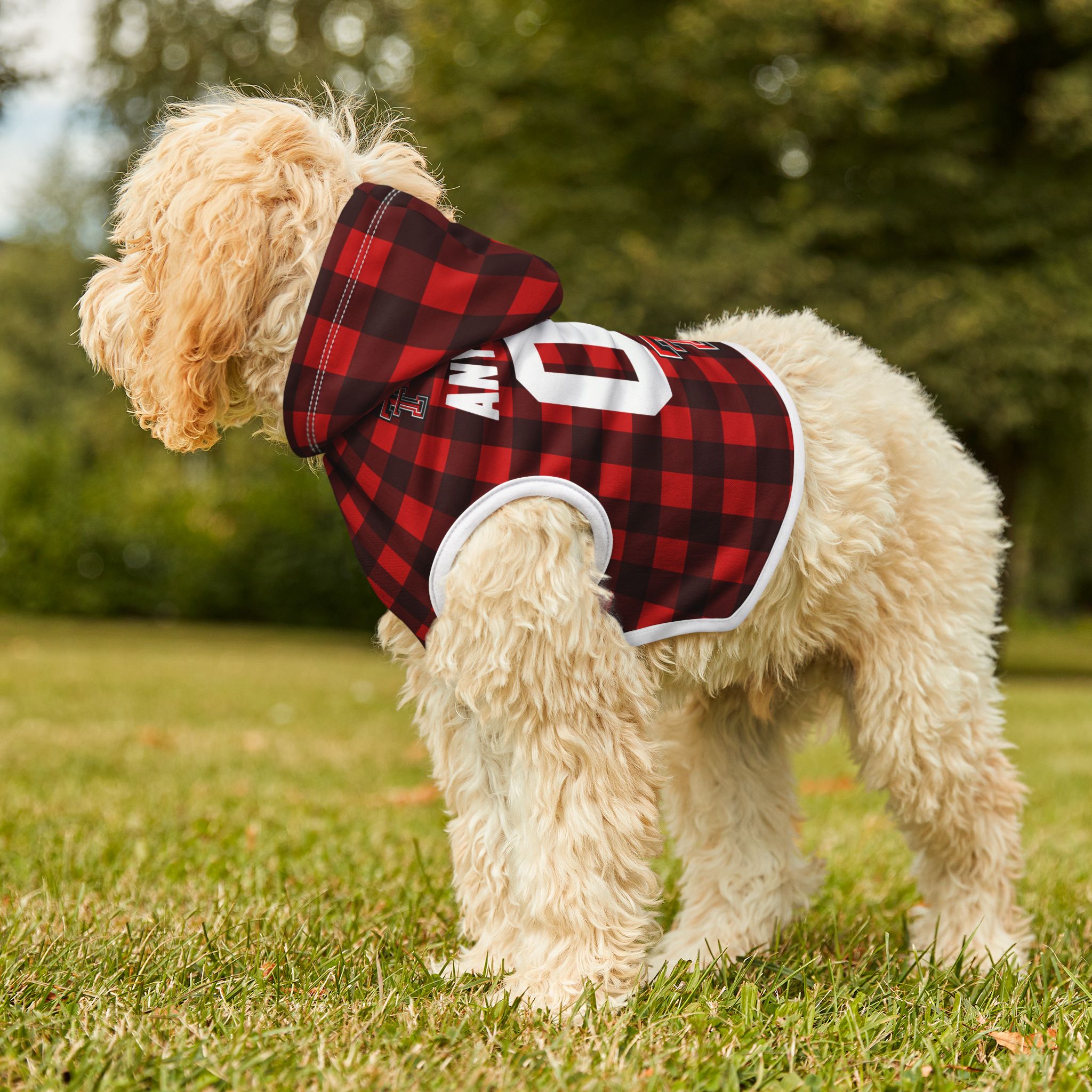 Texas Tech Red Raiders Custom Pet Hoode - Plaid Edition Texas tech red raiders custom pet hoode - plaid edition - image 3