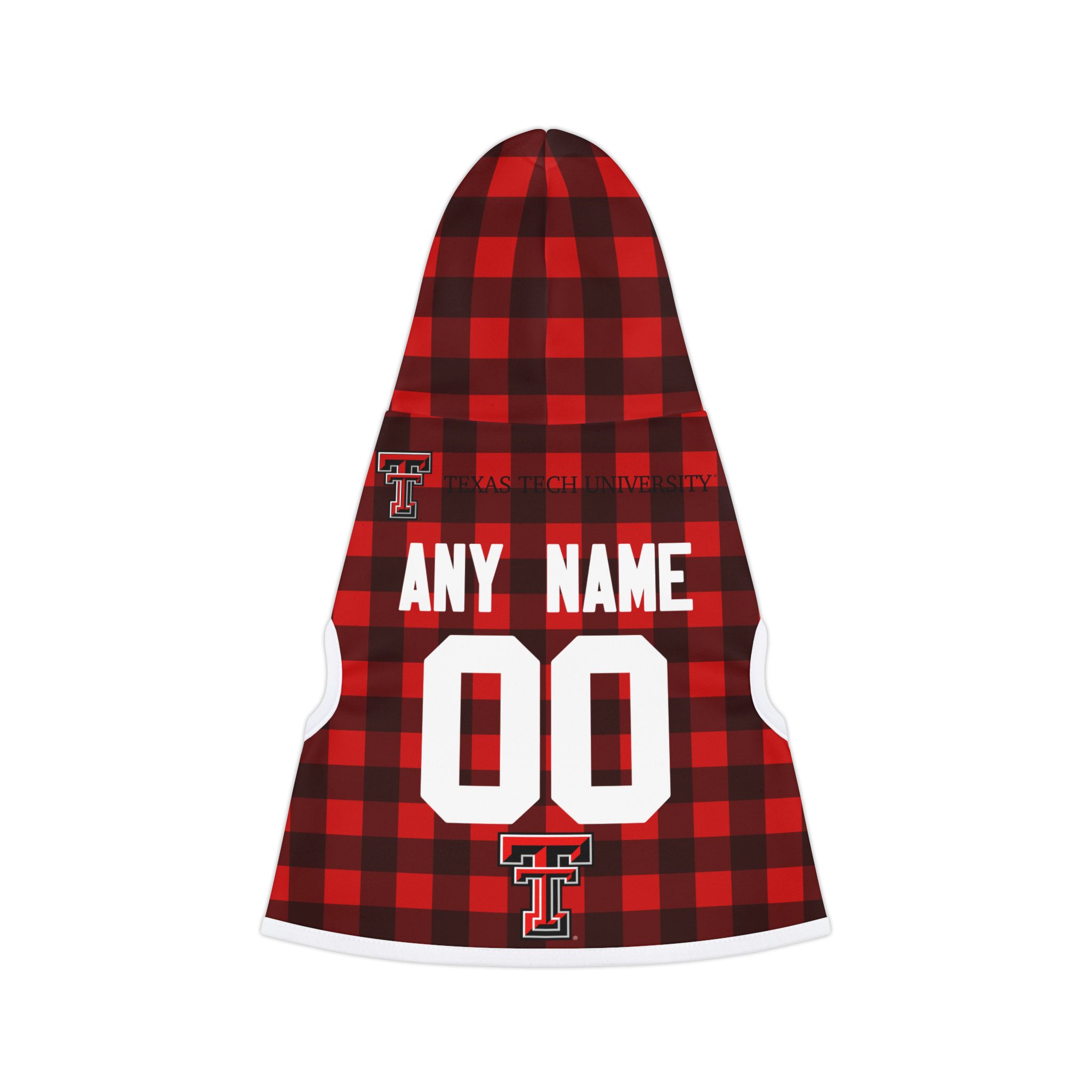 Texas Tech Red Raiders Custom Pet Hoode - Plaid Edition Texas tech red raiders custom pet hoode - plaid edition - image 2