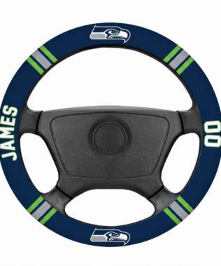 Seattle Seahawks Personalized Steering Wheel Cover