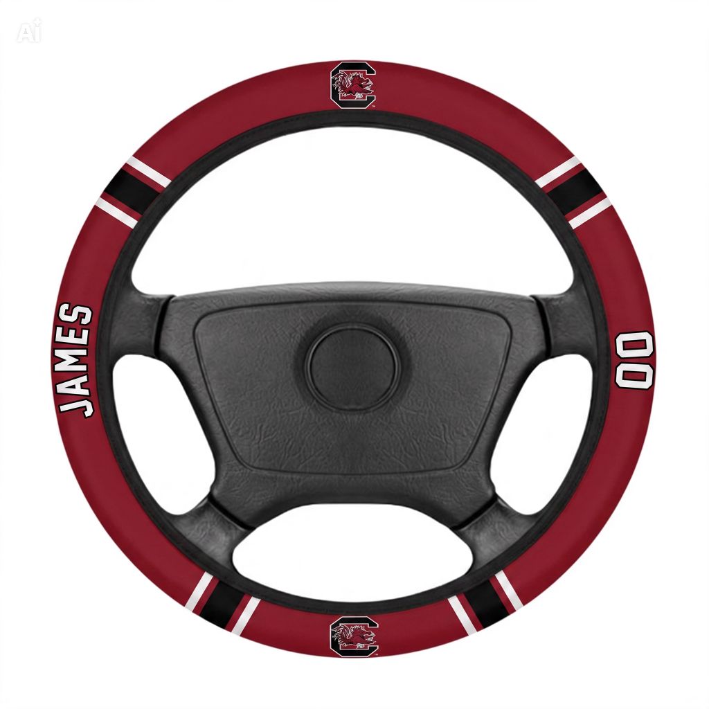 South Carolina Gamecocks Personalized Steering Wheel Cover South carolina gamecocks personalized steering wheel cover