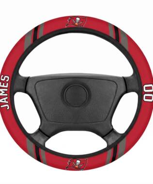 Tampa Bay Buccaneers Personalized Steering Wheel Cover