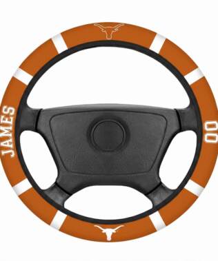 Texas Longhorns Personalized Steering Wheel Cover