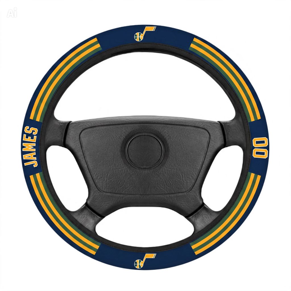 Utah Jazz Personalized Steering Wheel Cover Utah jazz personalized steering wheel cover