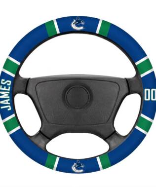 Vancouver Canucks Personalized Steering Wheel Cover