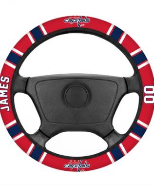 Washington Capitals Personalized Steering Wheel Cover