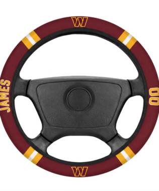 Washington Commanders Personalized Steering Wheel Cover