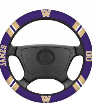 Washington Huskies Personalized Steering Wheel Cover