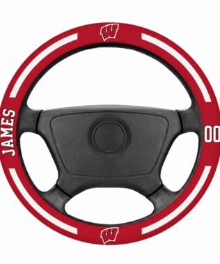 Wisconsin Badgers Personalized Steering Wheel Cover